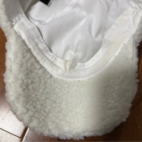 Anthropologie  Sherpa White Fleece Baseball Cap / Hat - Picture 7 of 9